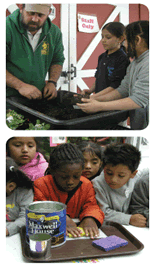 Jeff helps with hands-on activities